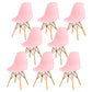 Wood Industrial Dining Kitchen Room Chair Solid Back Side Chair Pink Set of 8 Clearhalo ' kitchen&dining_furn' 'Dining Chairs' 'Dining Tables & Seating' 'dining_chair' 'Furniture' 'furniture_dining_chair' 'Kitchen & Dining Furniture' 'kitchen' 4641141