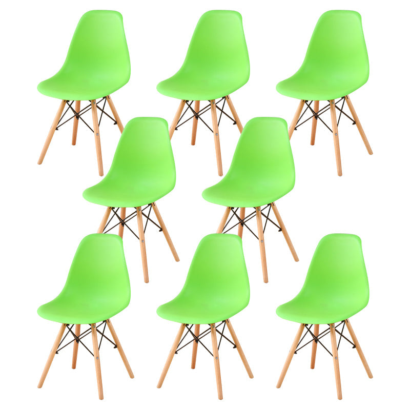 Wood Industrial Dining Kitchen Room Chair Solid Back Side Chair Green Set of 8 Clearhalo ' kitchen&dining_furn' 'Dining Chairs' 'Dining Tables & Seating' 'dining_chair' 'Furniture' 'furniture_dining_chair' 'Kitchen & Dining Furniture' 'kitchen' 4641147