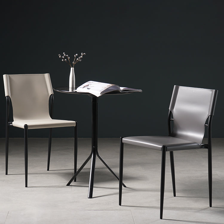 Modern Style Chair Dining Armless Chairs with Metal Legs for Kitchen Clearhalo ' kitchen&dining_furn' 'Dining Chairs' 'Dining Tables & Seating' 'dining_chair' 'furn' 'furn_dining_chair' 'Furniture' 'furniture_dining_chair' 'Kitchen & Dining Furniture' 'kitchen' 4641155