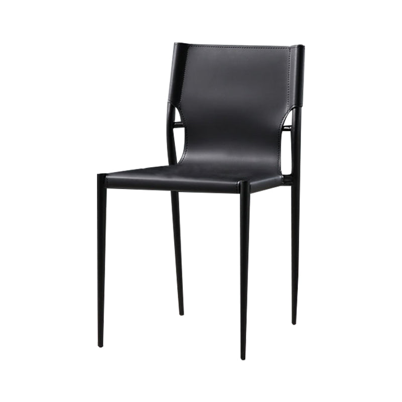 Modern Style Chair Dining Armless Chairs with Metal Legs for Kitchen Black 1 Piece Clearhalo ' kitchen&dining_furn' 'Dining Chairs' 'Dining Tables & Seating' 'dining_chair' 'furn' 'furn_dining_chair' 'Furniture' 'furniture_dining_chair' 'Kitchen & Dining Furniture' 'kitchen' 4641156