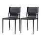Modern Style Chair Dining Armless Chairs with Metal Legs for Kitchen Black 2 Piece Set Clearhalo ' kitchen&dining_furn' 'Dining Chairs' 'Dining Tables & Seating' 'dining_chair' 'furn' 'furn_dining_chair' 'Furniture' 'furniture_dining_chair' 'Kitchen & Dining Furniture' 'kitchen' 4641158