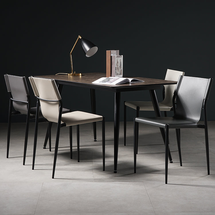 Modern Style Chair Dining Armless Chairs with Metal Legs for Kitchen Clearhalo ' kitchen&dining_furn' 'Dining Chairs' 'Dining Tables & Seating' 'dining_chair' 'furn' 'furn_dining_chair' 'Furniture' 'furniture_dining_chair' 'Kitchen & Dining Furniture' 'kitchen' 4641160