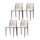 Modern Style Chair Dining Armless Chairs with Metal Legs for Kitchen Off-White 4 Piece Set Clearhalo ' kitchen&dining_furn' 'Dining Chairs' 'Dining Tables & Seating' 'dining_chair' 'furn' 'furn_dining_chair' 'Furniture' 'furniture_dining_chair' 'Kitchen & Dining Furniture' 'kitchen' 4641165