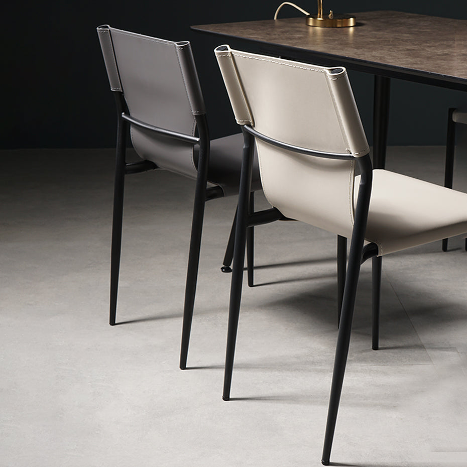 Modern Style Chair Dining Armless Chairs with Metal Legs for Kitchen Clearhalo ' kitchen&dining_furn' 'Dining Chairs' 'Dining Tables & Seating' 'dining_chair' 'furn' 'furn_dining_chair' 'Furniture' 'furniture_dining_chair' 'Kitchen & Dining Furniture' 'kitchen' 4641170