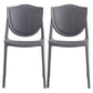 Modern Style Chair Dining Armless Chairs with Plastic Legs for Kitchen Black 2 Piece Set Clearhalo ' kitchen&dining_furn' 'Dining Chairs' 'Dining Tables & Seating' 'dining_chair' 'furn' 'furn_dining_chair' 'Furniture' 'furniture_dining_chair' 'Kitchen & Dining Furniture' 'kitchen' 4641178