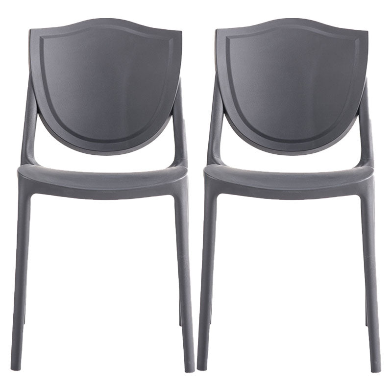 Modern Style Chair Dining Armless Chairs with Plastic Legs for Kitchen Black 2 Piece Set Clearhalo ' kitchen&dining_furn' 'Dining Chairs' 'Dining Tables & Seating' 'dining_chair' 'furn' 'furn_dining_chair' 'Furniture' 'furniture_dining_chair' 'Kitchen & Dining Furniture' 'kitchen' 4641178