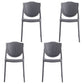 Modern Style Chair Dining Armless Chairs with Plastic Legs for Kitchen Black 4 Piece Set Clearhalo ' kitchen&dining_furn' 'Dining Chairs' 'Dining Tables & Seating' 'dining_chair' 'furn' 'furn_dining_chair' 'Furniture' 'furniture_dining_chair' 'Kitchen & Dining Furniture' 'kitchen' 4641180