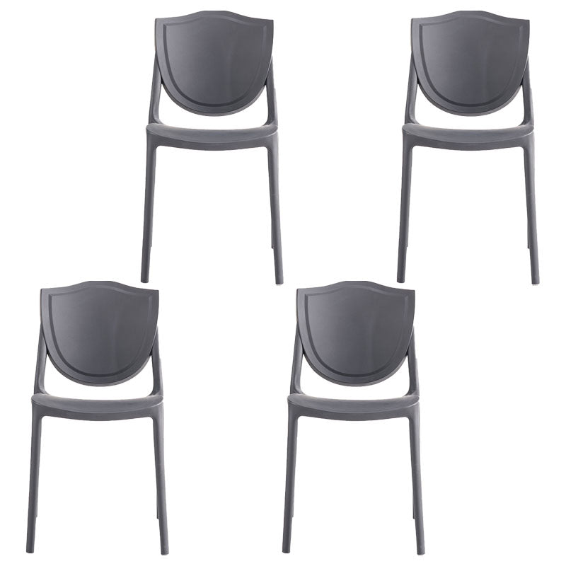 Modern Style Chair Dining Armless Chairs with Plastic Legs for Kitchen Black 4 Piece Set Clearhalo ' kitchen&dining_furn' 'Dining Chairs' 'Dining Tables & Seating' 'dining_chair' 'furn' 'furn_dining_chair' 'Furniture' 'furniture_dining_chair' 'Kitchen & Dining Furniture' 'kitchen' 4641180