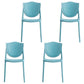 Modern Style Chair Dining Armless Chairs with Plastic Legs for Kitchen Dark Blue 4 Piece Set Clearhalo ' kitchen&dining_furn' 'Dining Chairs' 'Dining Tables & Seating' 'dining_chair' 'furn' 'furn_dining_chair' 'Furniture' 'furniture_dining_chair' 'Kitchen & Dining Furniture' 'kitchen' 4641183