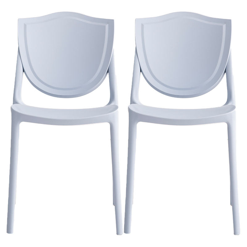Modern Style Chair Dining Armless Chairs with Plastic Legs for Kitchen Gray Blue 2 Piece Set Clearhalo ' kitchen&dining_furn' 'Dining Chairs' 'Dining Tables & Seating' 'dining_chair' 'furn' 'furn_dining_chair' 'Furniture' 'furniture_dining_chair' 'Kitchen & Dining Furniture' 'kitchen' 4641185