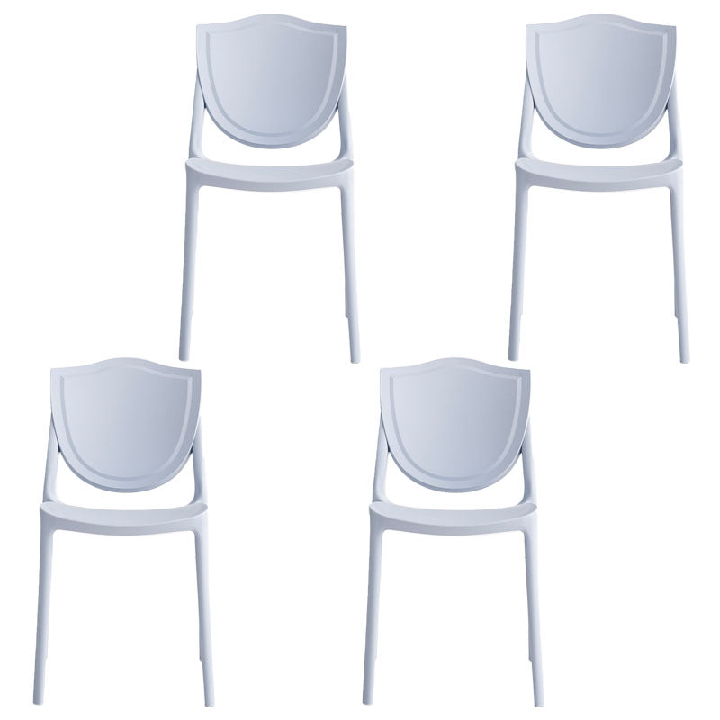 Modern Style Chair Dining Armless Chairs with Plastic Legs for Kitchen Gray Blue 4 Piece Set Clearhalo ' kitchen&dining_furn' 'Dining Chairs' 'Dining Tables & Seating' 'dining_chair' 'furn' 'furn_dining_chair' 'Furniture' 'furniture_dining_chair' 'Kitchen & Dining Furniture' 'kitchen' 4641187
