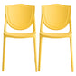 Modern Style Chair Dining Armless Chairs with Plastic Legs for Kitchen Yellow 2 Piece Set Clearhalo ' kitchen&dining_furn' 'Dining Chairs' 'Dining Tables & Seating' 'dining_chair' 'furn' 'furn_dining_chair' 'Furniture' 'furniture_dining_chair' 'Kitchen & Dining Furniture' 'kitchen' 4641189