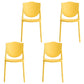 Modern Style Chair Dining Armless Chairs with Plastic Legs for Kitchen Yellow 4 Piece Set Clearhalo ' kitchen&dining_furn' 'Dining Chairs' 'Dining Tables & Seating' 'dining_chair' 'furn' 'furn_dining_chair' 'Furniture' 'furniture_dining_chair' 'Kitchen & Dining Furniture' 'kitchen' 4641191