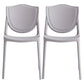 Modern Style Chair Dining Armless Chairs with Plastic Legs for Kitchen Grey 2 Piece Set Clearhalo ' kitchen&dining_furn' 'Dining Chairs' 'Dining Tables & Seating' 'dining_chair' 'furn' 'furn_dining_chair' 'Furniture' 'furniture_dining_chair' 'Kitchen & Dining Furniture' 'kitchen' 4641193