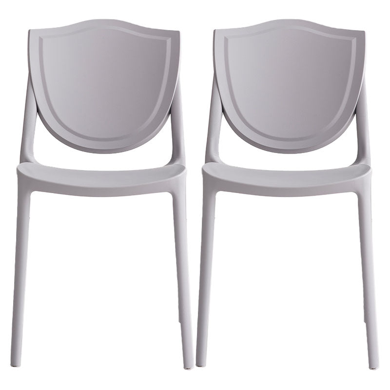 Modern Style Chair Dining Armless Chairs with Plastic Legs for Kitchen Grey 2 Piece Set Clearhalo ' kitchen&dining_furn' 'Dining Chairs' 'Dining Tables & Seating' 'dining_chair' 'furn' 'furn_dining_chair' 'Furniture' 'furniture_dining_chair' 'Kitchen & Dining Furniture' 'kitchen' 4641193
