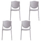 Modern Style Chair Dining Armless Chairs with Plastic Legs for Kitchen Grey 4 Piece Set Clearhalo ' kitchen&dining_furn' 'Dining Chairs' 'Dining Tables & Seating' 'dining_chair' 'furn' 'furn_dining_chair' 'Furniture' 'furniture_dining_chair' 'Kitchen & Dining Furniture' 'kitchen' 4641194