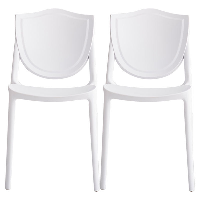 Modern Style Chair Dining Armless Chairs with Plastic Legs for Kitchen White 2 Piece Set Clearhalo ' kitchen&dining_furn' 'Dining Chairs' 'Dining Tables & Seating' 'dining_chair' 'furn' 'furn_dining_chair' 'Furniture' 'furniture_dining_chair' 'Kitchen & Dining Furniture' 'kitchen' 4641195