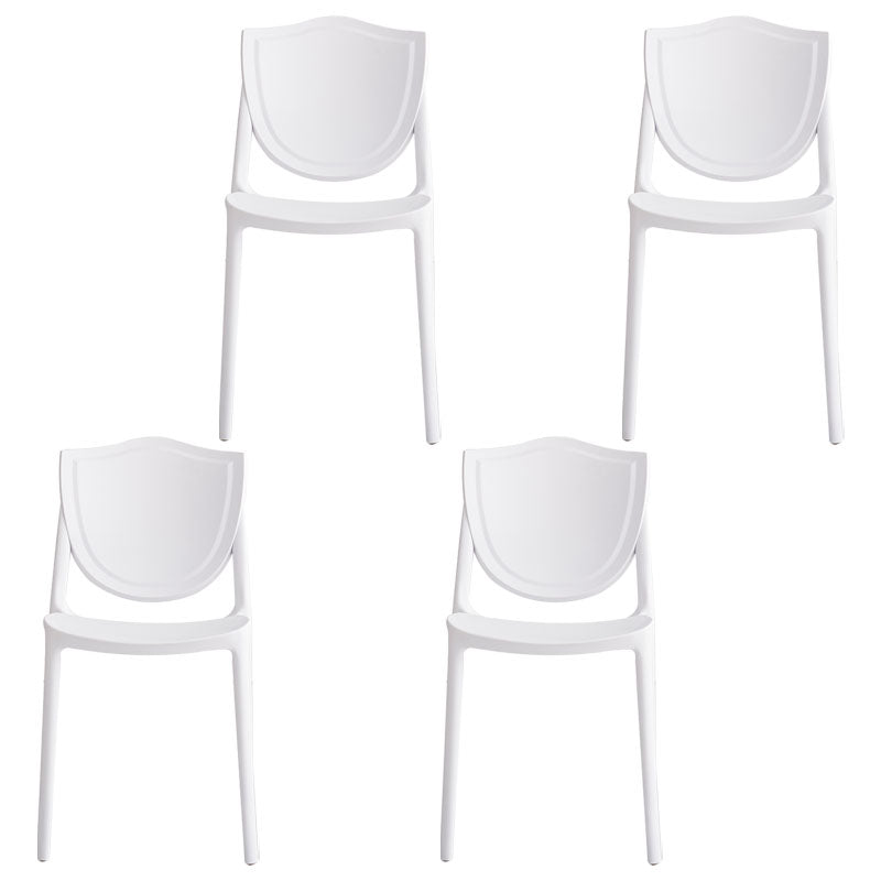 Modern Style Chair Dining Armless Chairs with Plastic Legs for Kitchen White 4 Piece Set Clearhalo ' kitchen&dining_furn' 'Dining Chairs' 'Dining Tables & Seating' 'dining_chair' 'furn' 'furn_dining_chair' 'Furniture' 'furniture_dining_chair' 'Kitchen & Dining Furniture' 'kitchen' 4641196