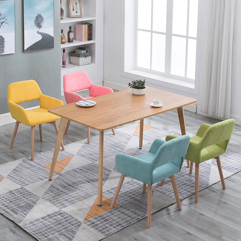 Wood Scandinavian Dining Kitchen Room Chair Open Back Arm Chair Clearhalo ' kitchen&dining_furn' 'Dining Chairs' 'Dining Tables & Seating' 'dining_chair' 'furn' 'furn_dining_chair' 'Furniture' 'furniture_dining_chair' 'Kitchen & Dining Furniture' 'kitchen' 4641200