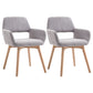 Wood Scandinavian Dining Kitchen Room Chair Open Back Arm Chair Light Gray 2 Piece Set Clearhalo ' kitchen&dining_furn' 'Dining Chairs' 'Dining Tables & Seating' 'dining_chair' 'furn' 'furn_dining_chair' 'Furniture' 'furniture_dining_chair' 'Kitchen & Dining Furniture' 'kitchen' 4641207