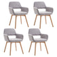 Wood Scandinavian Dining Kitchen Room Chair Open Back Arm Chair Light Gray 4 Piece Set Clearhalo ' kitchen&dining_furn' 'Dining Chairs' 'Dining Tables & Seating' 'dining_chair' 'furn' 'furn_dining_chair' 'Furniture' 'furniture_dining_chair' 'Kitchen & Dining Furniture' 'kitchen' 4641209