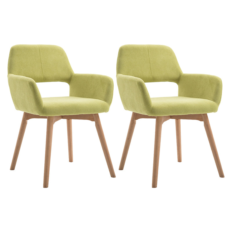 Wood Scandinavian Dining Kitchen Room Chair Open Back Arm Chair Green 2 Piece Set Clearhalo ' kitchen&dining_furn' 'Dining Chairs' 'Dining Tables & Seating' 'dining_chair' 'furn' 'furn_dining_chair' 'Furniture' 'furniture_dining_chair' 'Kitchen & Dining Furniture' 'kitchen' 4641216