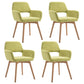 Wood Scandinavian Dining Kitchen Room Chair Open Back Arm Chair Green 4 Piece Set Clearhalo ' kitchen&dining_furn' 'Dining Chairs' 'Dining Tables & Seating' 'dining_chair' 'furn' 'furn_dining_chair' 'Furniture' 'furniture_dining_chair' 'Kitchen & Dining Furniture' 'kitchen' 4641218