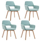 Wood Scandinavian Dining Kitchen Room Chair Open Back Arm Chair Light Green 4 Piece Set Clearhalo ' kitchen&dining_furn' 'Dining Chairs' 'Dining Tables & Seating' 'dining_chair' 'furn' 'furn_dining_chair' 'Furniture' 'furniture_dining_chair' 'Kitchen & Dining Furniture' 'kitchen' 4641221