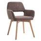 Wood Scandinavian Dining Kitchen Room Chair Open Back Arm Chair Coffee 1 Piece Clearhalo ' kitchen&dining_furn' 'Dining Chairs' 'Dining Tables & Seating' 'dining_chair' 'furn' 'furn_dining_chair' 'Furniture' 'furniture_dining_chair' 'Kitchen & Dining Furniture' 'kitchen' 4641222