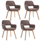 Wood Scandinavian Dining Kitchen Room Chair Open Back Arm Chair Coffee 4 Piece Set Clearhalo ' kitchen&dining_furn' 'Dining Chairs' 'Dining Tables & Seating' 'dining_chair' 'furn' 'furn_dining_chair' 'Furniture' 'furniture_dining_chair' 'Kitchen & Dining Furniture' 'kitchen' 4641224
