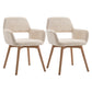 Wood Scandinavian Dining Kitchen Room Chair Open Back Arm Chair Off-White 2 Piece Set Clearhalo ' kitchen&dining_furn' 'Dining Chairs' 'Dining Tables & Seating' 'dining_chair' 'furn' 'furn_dining_chair' 'Furniture' 'furniture_dining_chair' 'Kitchen & Dining Furniture' 'kitchen' 4641234