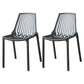 Modern Style Stackable Chair Dining Armless Chairs with Plastic Legs for Kitchen Black 2 Piece Set Clearhalo ' kitchen&dining_furn' 'Dining Chairs' 'Dining Tables & Seating' 'dining_chair' 'furn' 'furn_dining_chair' 'Furniture' 'furniture_dining_chair' 'Kitchen & Dining Furniture' 'kitchen' 4641238