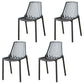 Modern Style Stackable Chair Dining Armless Chairs with Plastic Legs for Kitchen Black 4 Piece Set Clearhalo ' kitchen&dining_furn' 'Dining Chairs' 'Dining Tables & Seating' 'dining_chair' 'furn' 'furn_dining_chair' 'Furniture' 'furniture_dining_chair' 'Kitchen & Dining Furniture' 'kitchen' 4641239