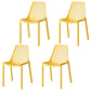 Modern Style Stackable Chair Dining Armless Chairs with Plastic Legs for Kitchen Yellow 4 Piece Set Clearhalo ' kitchen&dining_furn' 'Dining Chairs' 'Dining Tables & Seating' 'dining_chair' 'furn' 'furn_dining_chair' 'Furniture' 'furniture_dining_chair' 'Kitchen & Dining Furniture' 'kitchen' 4641243