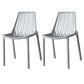 Modern Style Stackable Chair Dining Armless Chairs with Plastic Legs for Kitchen Grey 2 Piece Set Clearhalo ' kitchen&dining_furn' 'Dining Chairs' 'Dining Tables & Seating' 'dining_chair' 'furn' 'furn_dining_chair' 'Furniture' 'furniture_dining_chair' 'Kitchen & Dining Furniture' 'kitchen' 4641245