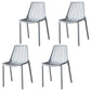Modern Style Stackable Chair Dining Armless Chairs with Plastic Legs for Kitchen Grey 4 Piece Set Clearhalo ' kitchen&dining_furn' 'Dining Chairs' 'Dining Tables & Seating' 'dining_chair' 'furn' 'furn_dining_chair' 'Furniture' 'furniture_dining_chair' 'Kitchen & Dining Furniture' 'kitchen' 4641247