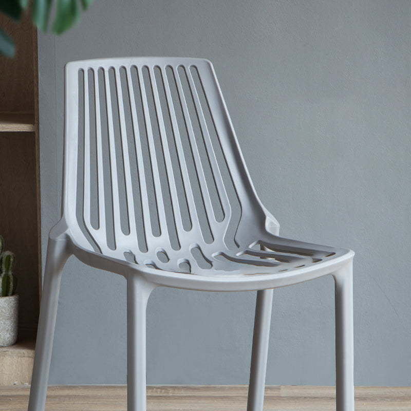 Modern Style Stackable Chair Dining Armless Chairs with Plastic Legs for Kitchen Clearhalo ' kitchen&dining_furn' 'Dining Chairs' 'Dining Tables & Seating' 'dining_chair' 'furn' 'furn_dining_chair' 'Furniture' 'furniture_dining_chair' 'Kitchen & Dining Furniture' 'kitchen' 4641249