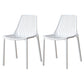 Modern Style Stackable Chair Dining Armless Chairs with Plastic Legs for Kitchen White 2 Piece Set Clearhalo ' kitchen&dining_furn' 'Dining Chairs' 'Dining Tables & Seating' 'dining_chair' 'furn' 'furn_dining_chair' 'Furniture' 'furniture_dining_chair' 'Kitchen & Dining Furniture' 'kitchen' 4641250