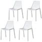 Modern Style Stackable Chair Dining Armless Chairs with Plastic Legs for Kitchen White 4 Piece Set Clearhalo ' kitchen&dining_furn' 'Dining Chairs' 'Dining Tables & Seating' 'dining_chair' 'furn' 'furn_dining_chair' 'Furniture' 'furniture_dining_chair' 'Kitchen & Dining Furniture' 'kitchen' 4641251