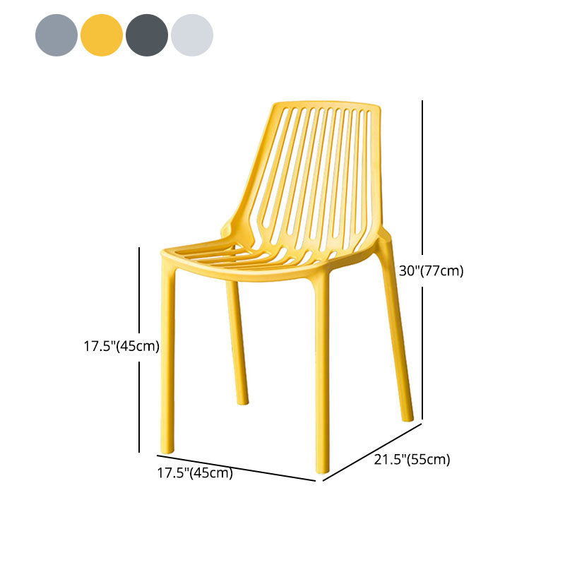 Modern Style Stackable Chair Dining Armless Chairs with Plastic Legs for Kitchen Clearhalo ' kitchen&dining_furn' 'Dining Chairs' 'Dining Tables & Seating' 'dining_chair' 'furn' 'furn_dining_chair' 'Furniture' 'furniture_dining_chair' 'Kitchen & Dining Furniture' 'kitchen' 4641254