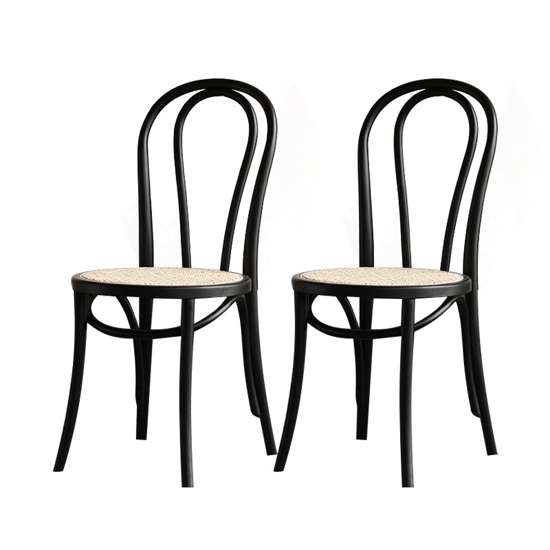 Scandinavian Style Windsor Back Side Chair for Home Wood Dining Chairs Black 2 Piece Set Clearhalo ' kitchen&dining_furn' 'Dining Chairs' 'Dining Tables & Seating' 'dining_chair' 'furn' 'furn_dining_chair' 'Furniture' 'furniture_dining_chair' 'Kitchen & Dining Furniture' 'kitchen' 4641257