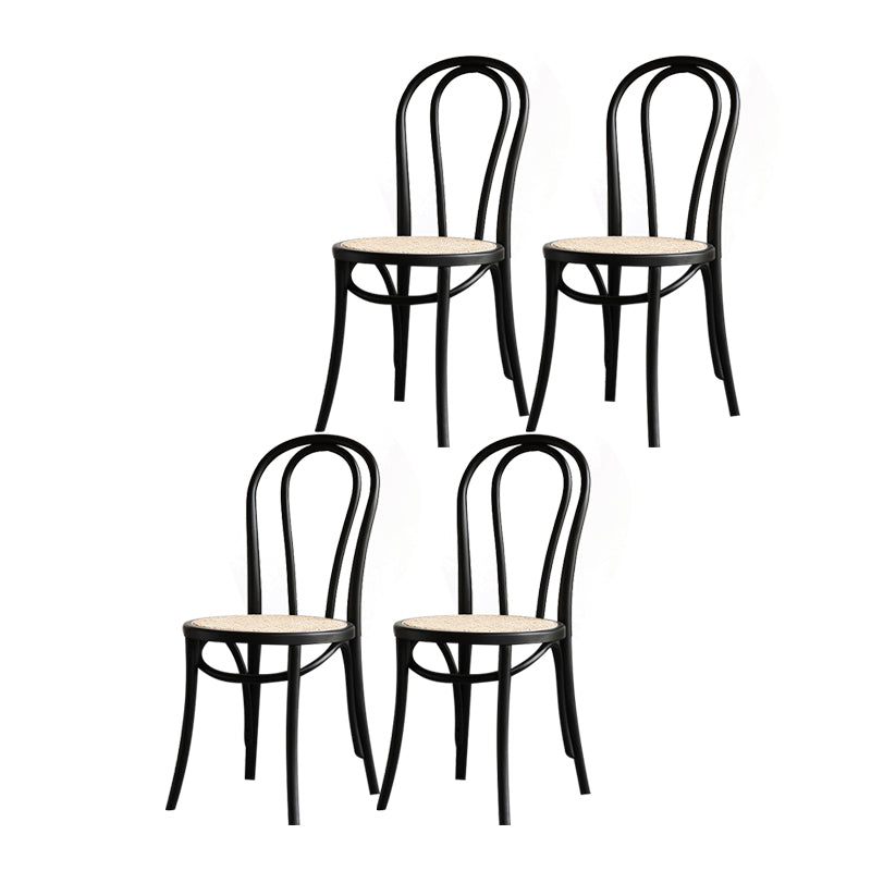 Scandinavian Style Windsor Back Side Chair for Home Wood Dining Chairs Black 4 Piece Set Clearhalo ' kitchen&dining_furn' 'Dining Chairs' 'Dining Tables & Seating' 'dining_chair' 'furn' 'furn_dining_chair' 'Furniture' 'furniture_dining_chair' 'Kitchen & Dining Furniture' 'kitchen' 4641260