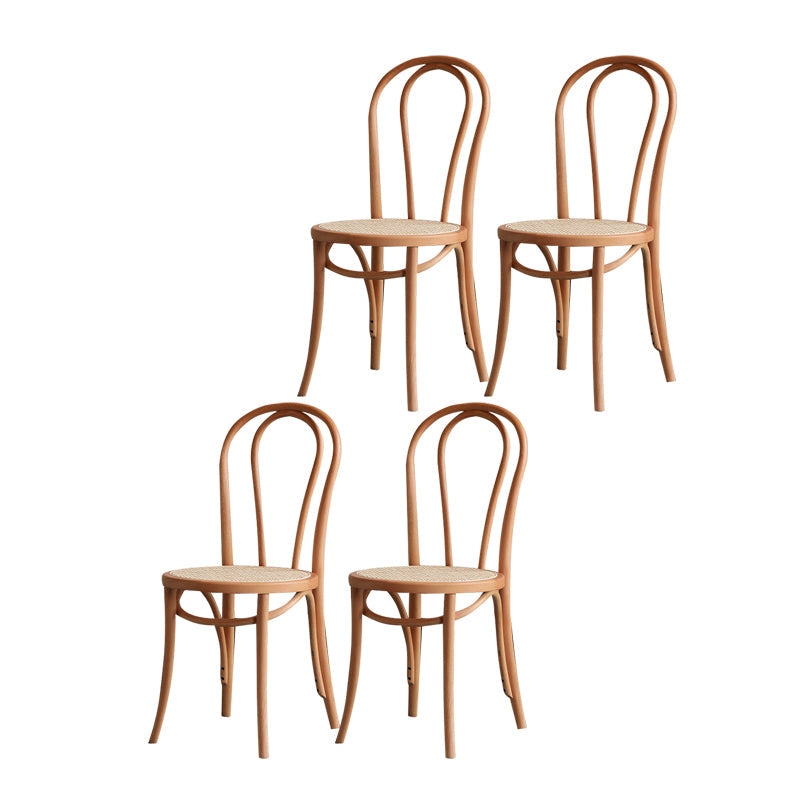 Scandinavian Style Windsor Back Side Chair for Home Wood Dining Chairs Wood 4 Piece Set Clearhalo ' kitchen&dining_furn' 'Dining Chairs' 'Dining Tables & Seating' 'dining_chair' 'furn' 'furn_dining_chair' 'Furniture' 'furniture_dining_chair' 'Kitchen & Dining Furniture' 'kitchen' 4641266