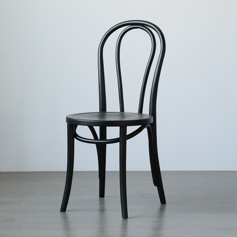 Scandinavian Style Windsor Back Side Chair for Home Wood Dining Chairs Gloss Black 1 Piece Clearhalo ' kitchen&dining_furn' 'Dining Chairs' 'Dining Tables & Seating' 'dining_chair' 'furn' 'furn_dining_chair' 'Furniture' 'furniture_dining_chair' 'Kitchen & Dining Furniture' 'kitchen' 4641267