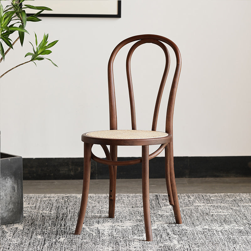 Scandinavian Style Windsor Back Side Chair for Home Wood Dining Chairs Walnut 1 Piece Clearhalo ' kitchen&dining_furn' 'Dining Chairs' 'Dining Tables & Seating' 'dining_chair' 'furn' 'furn_dining_chair' 'Furniture' 'furniture_dining_chair' 'Kitchen & Dining Furniture' 'kitchen' 4641274