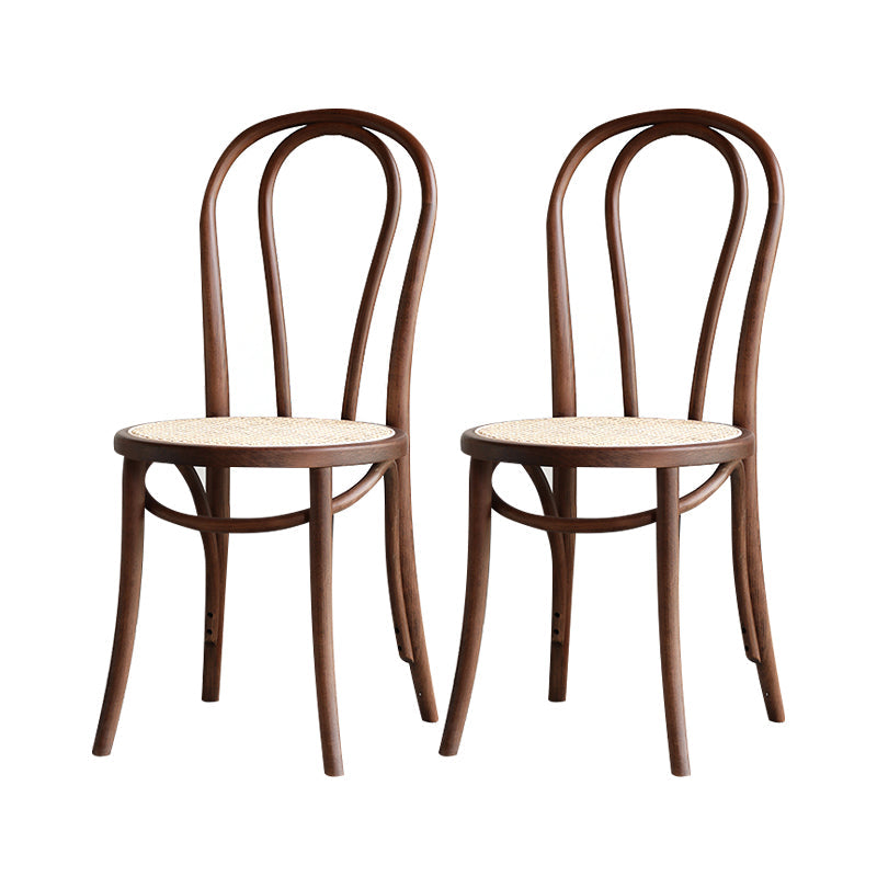 Scandinavian Style Windsor Back Side Chair for Home Wood Dining Chairs Walnut 2 Piece Set Clearhalo ' kitchen&dining_furn' 'Dining Chairs' 'Dining Tables & Seating' 'dining_chair' 'furn' 'furn_dining_chair' 'Furniture' 'furniture_dining_chair' 'Kitchen & Dining Furniture' 'kitchen' 4641276