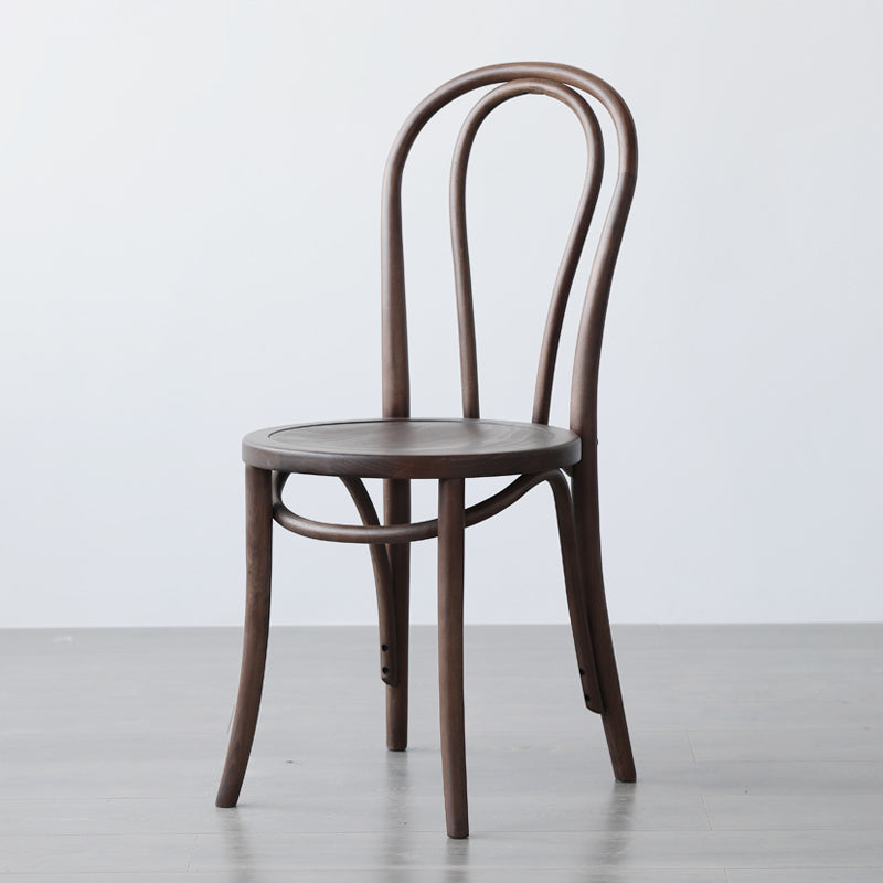 Scandinavian Style Windsor Back Side Chair for Home Wood Dining Chairs Dark Brown 1 Piece Clearhalo ' kitchen&dining_furn' 'Dining Chairs' 'Dining Tables & Seating' 'dining_chair' 'furn' 'furn_dining_chair' 'Furniture' 'furniture_dining_chair' 'Kitchen & Dining Furniture' 'kitchen' 4641278