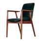 Modern Style Chair Dining Arm Chairs with Wooden Legs for Kitchen Blackish Green 1 Piece Brown Clearhalo ' kitchen&dining_furn' 'Dining Chairs' 'Dining Tables & Seating' 'dining_chair' 'furn' 'furn_dining_chair' 'Furniture' 'furniture_dining_chair' 'Kitchen & Dining Furniture' 'kitchen' 4641290