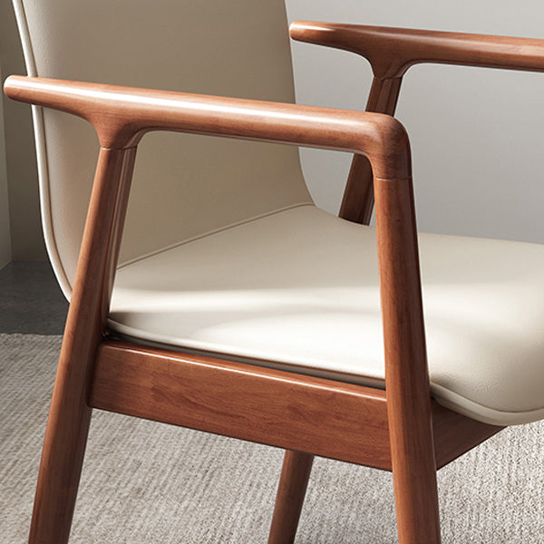 Modern Style Chair Dining Arm Chairs with Wooden Legs for Kitchen Clearhalo ' kitchen&dining_furn' 'Dining Chairs' 'Dining Tables & Seating' 'dining_chair' 'furn' 'furn_dining_chair' 'Furniture' 'furniture_dining_chair' 'Kitchen & Dining Furniture' 'kitchen' 4641296