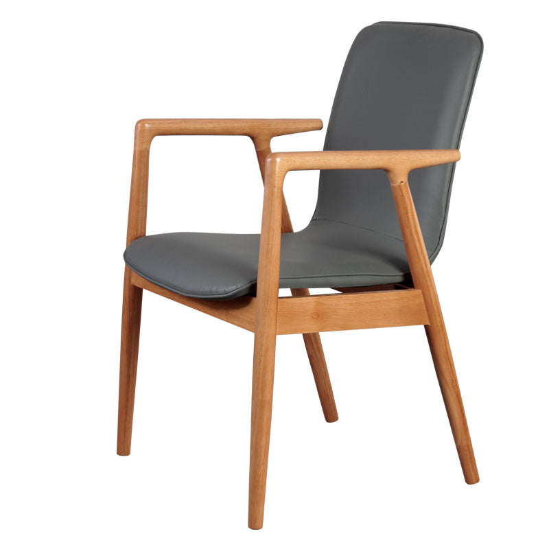 Modern Style Chair Dining Arm Chairs with Wooden Legs for Kitchen Grey 1 Piece Natural Wood Clearhalo ' kitchen&dining_furn' 'Dining Chairs' 'Dining Tables & Seating' 'dining_chair' 'furn' 'furn_dining_chair' 'Furniture' 'furniture_dining_chair' 'Kitchen & Dining Furniture' 'kitchen' 4641298